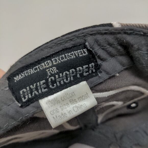 Dixie Chopper Men's Strapback Hat Tan Black OSFM Embroidered Flames Logo - Picture 12 of 12